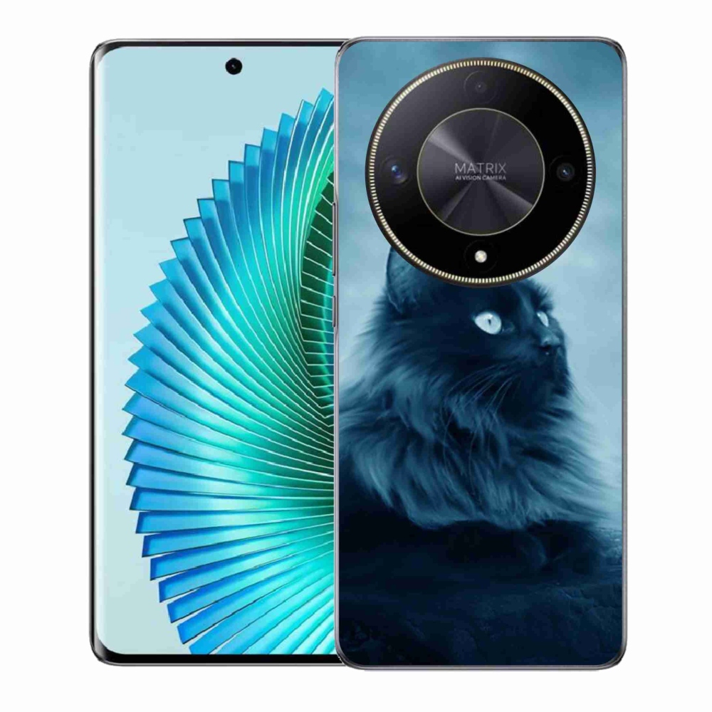 Gél tok mmCase a Honor Magic 6 Lite 5G számára - fekete cat 1