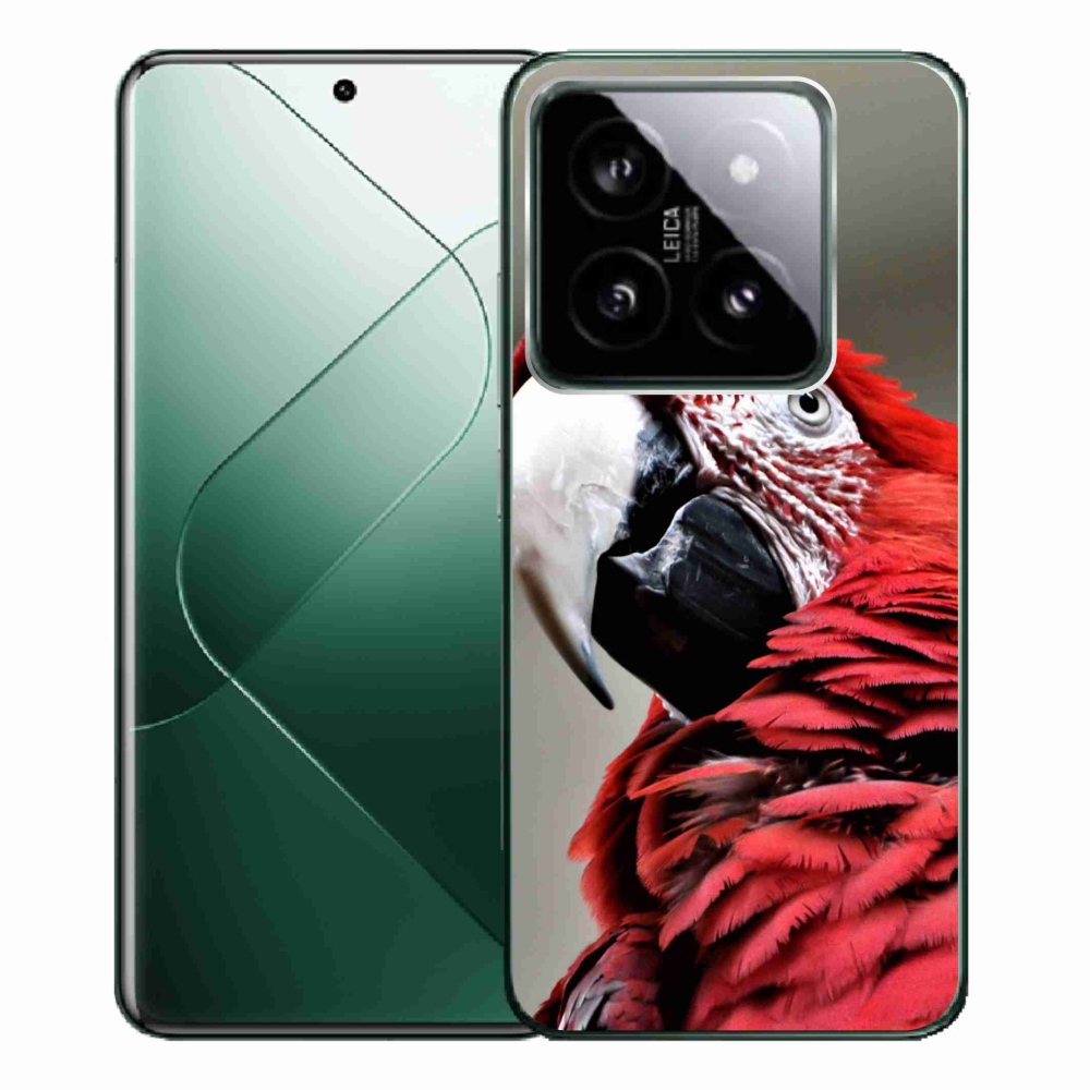 Gél tok mmCase a Xiaomi 14 Pro-hoz - papagáj ara piros