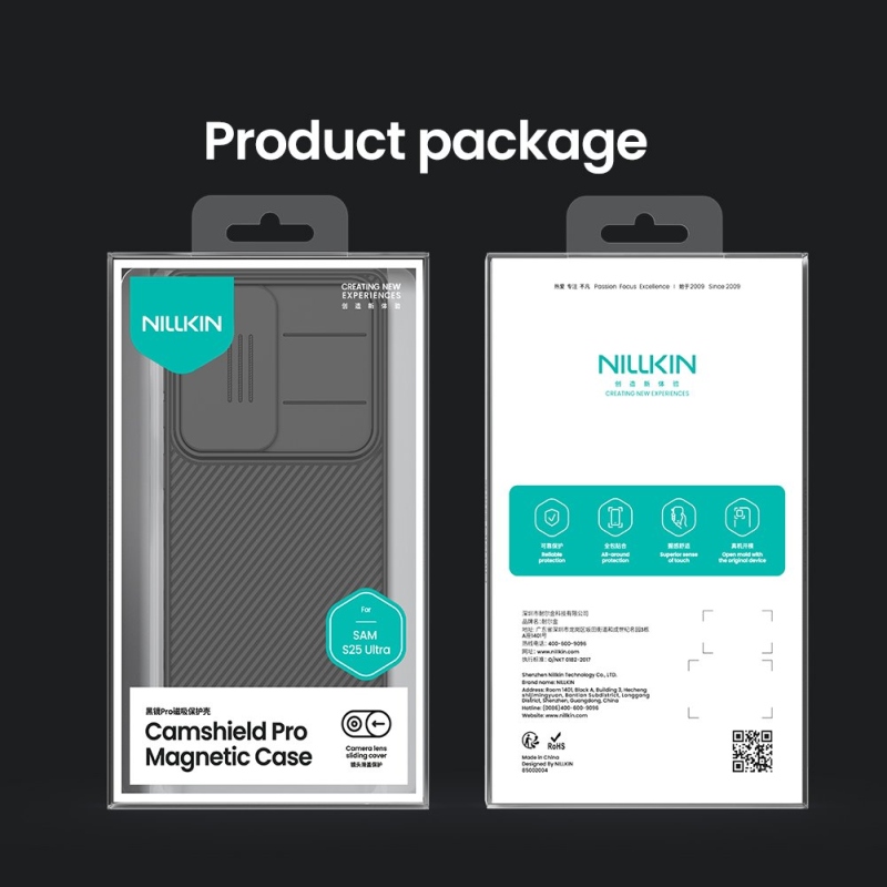 Nillkin CamShield PRO mágneses hátlap a Samsung Galaxy S25 Ultra Fekete készülékhez