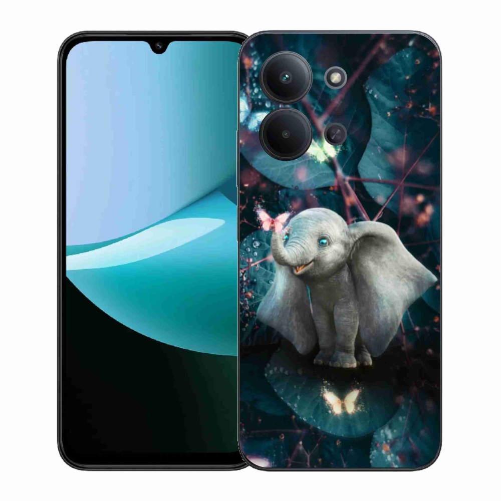 Gél borítás mmCase a Xiaomi Redmi 15C 4G (171mm)/Poco C85 4G (171mm) - aranyos elefánthoz