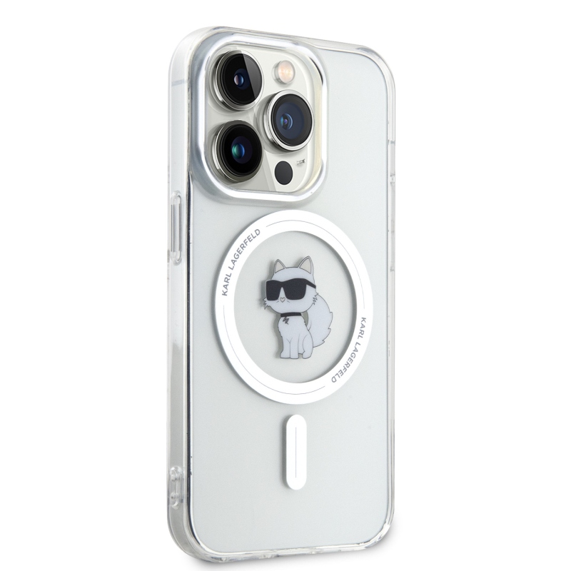 Karl Lagerfeld IML Choupette MagSafe MagSafe hátlap iPhone 15 Pro készülékhez - átlátszó