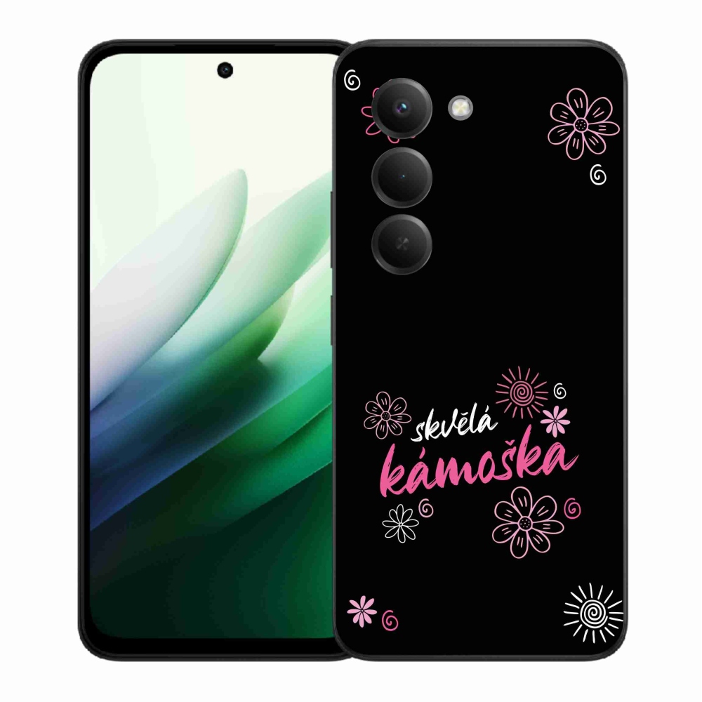 Gél borító mmCase a Xiaomi Redmi 15 5G - nagyszerű haver fekete háttérrel