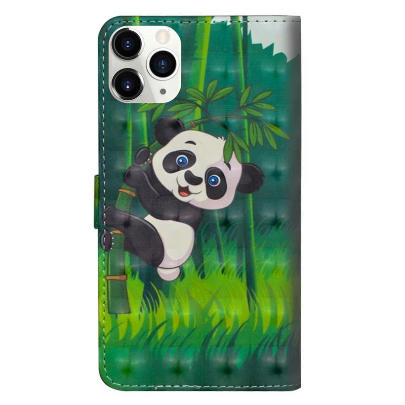 Decore PU bőr pénztárca tok iPhone 12 Pro/12 készülékhez - panda