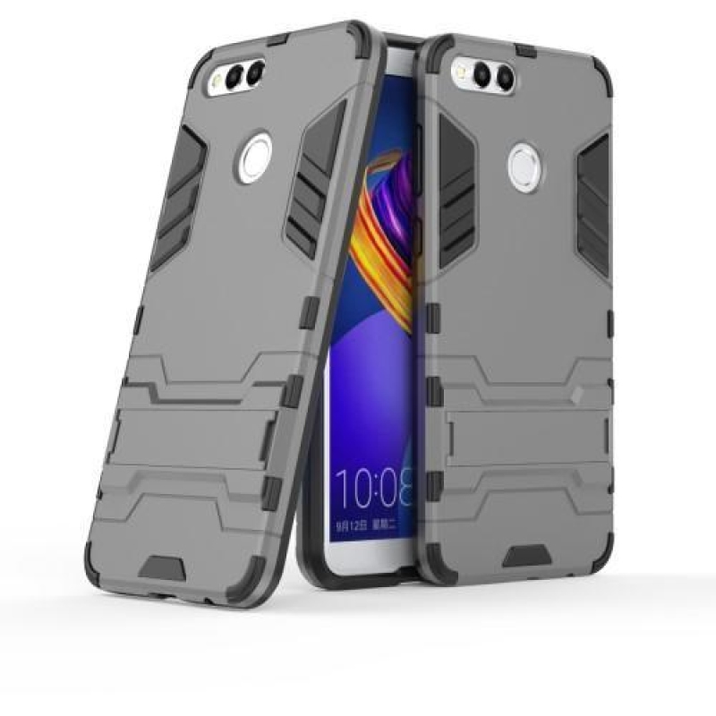 Defender tartós tok állvánnyal Honor 7X-hez - szürke
