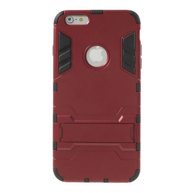 Defender tartós tok állvánnyal iPhone 6s Plus és 6 Plus készülékhez - piros