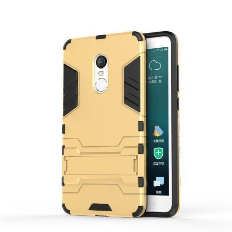 Defender tartós tok állvánnyal Xiaomi Redmi Note 4X-hez - arany színben