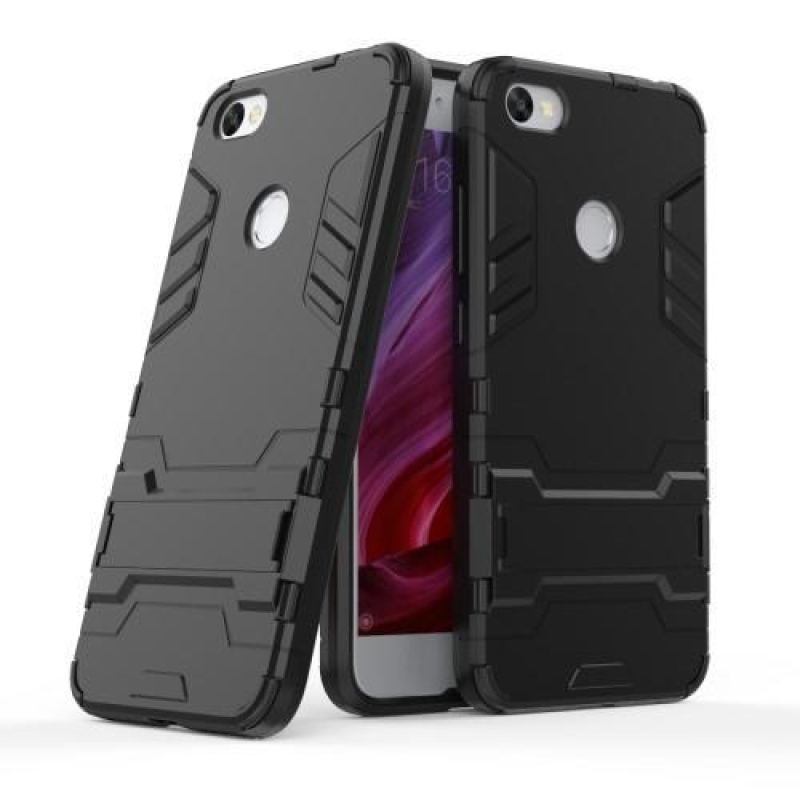 Defender tartós tok állvánnyal Xiaomi Redmi Note 5A Prime készülékhez - fekete