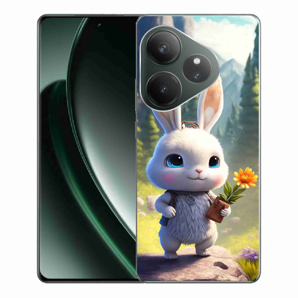 Gél borítás mmCase a Realme GT 6 5G/GT 6T 5G számára - aranyos nyuszi