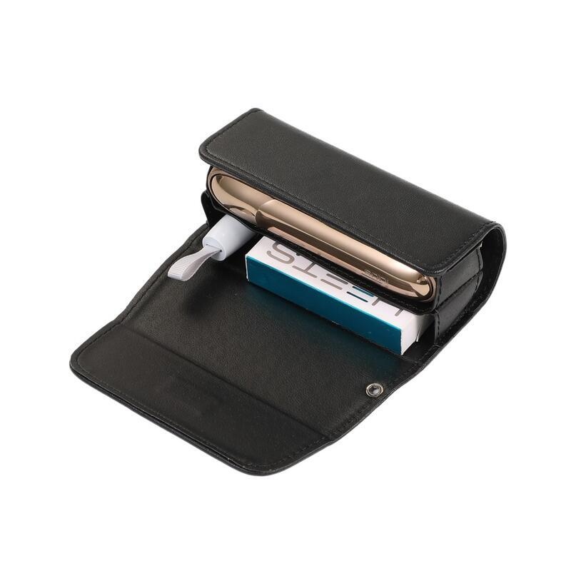 Denim PU bőr tok IQOS 3.0-hoz - fekete