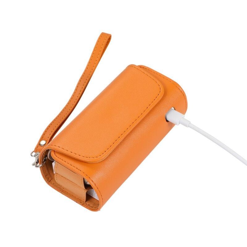 Denim PU bőr tok IQOS 3.0-hoz - barna