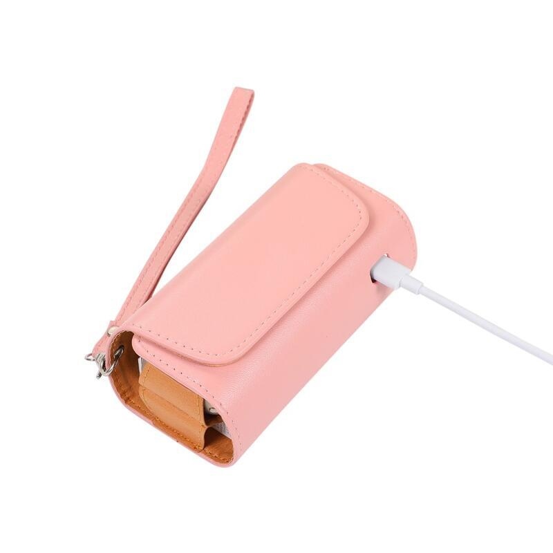 Denim PU bőr tok IQOS 3.0-hoz - rózsaszín