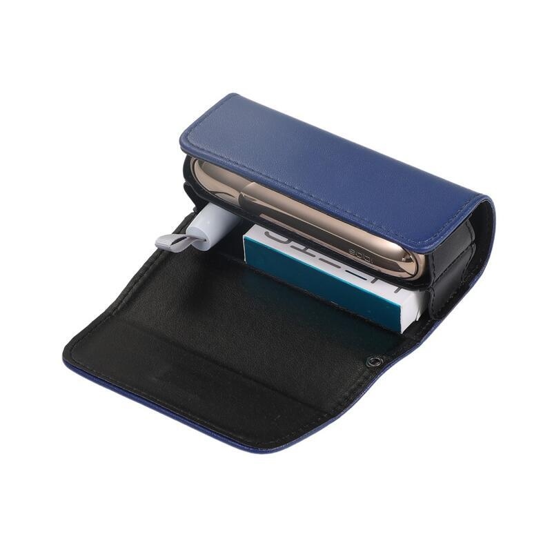 Denim PU bőr tok az IQOS 3.0-hoz - sötétkék