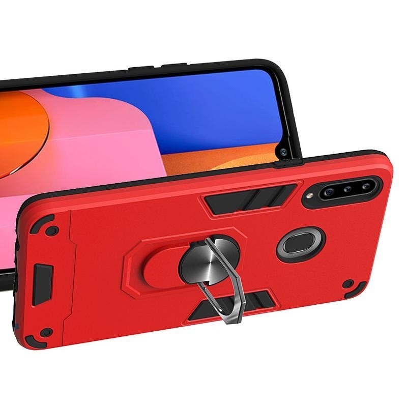 Levehető tartós hibrid tok Samsung Galaxy A20s készülékhez - piros