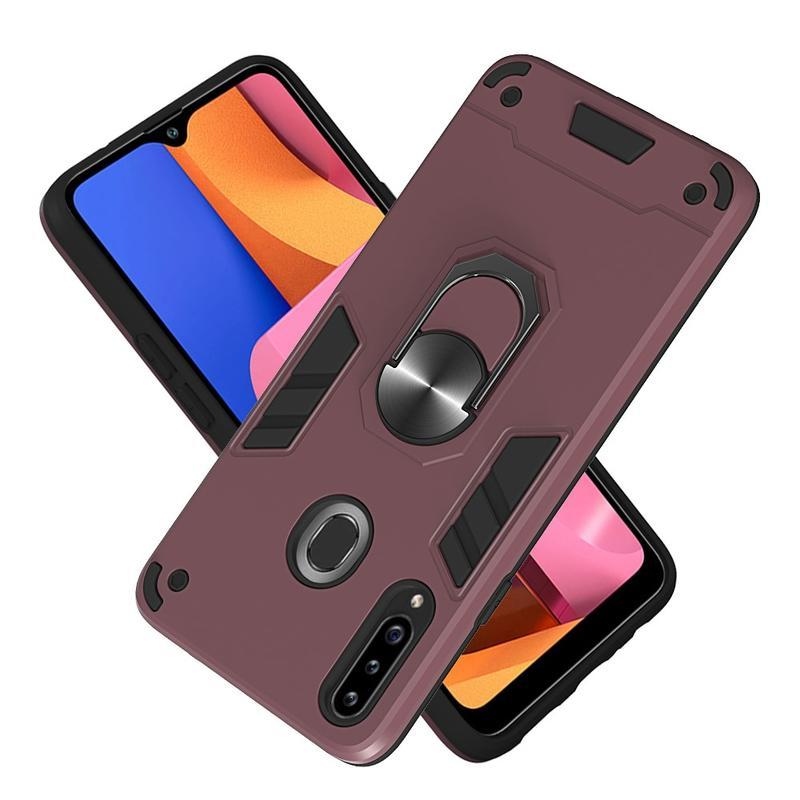 Levehető tartós hibrid tok Samsung Galaxy A20s készülékhez - bordó színben