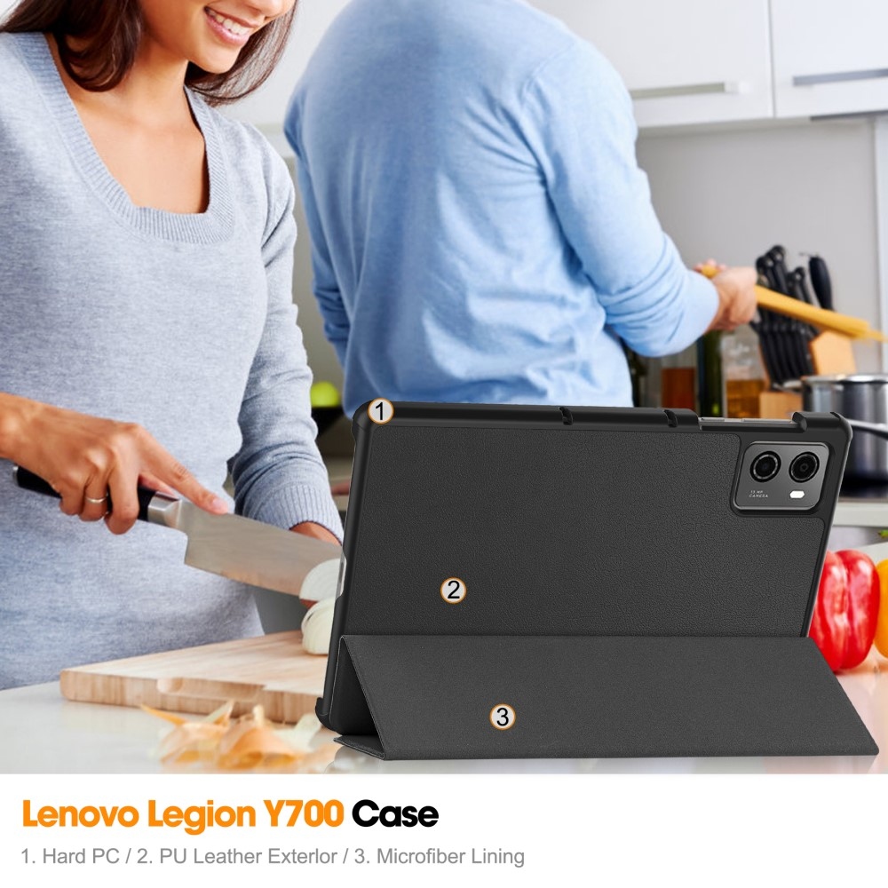 Cases intelligens záró tok Lenovo Legion Tab 8.8 (2. Gen.) táblagéphez - fekete