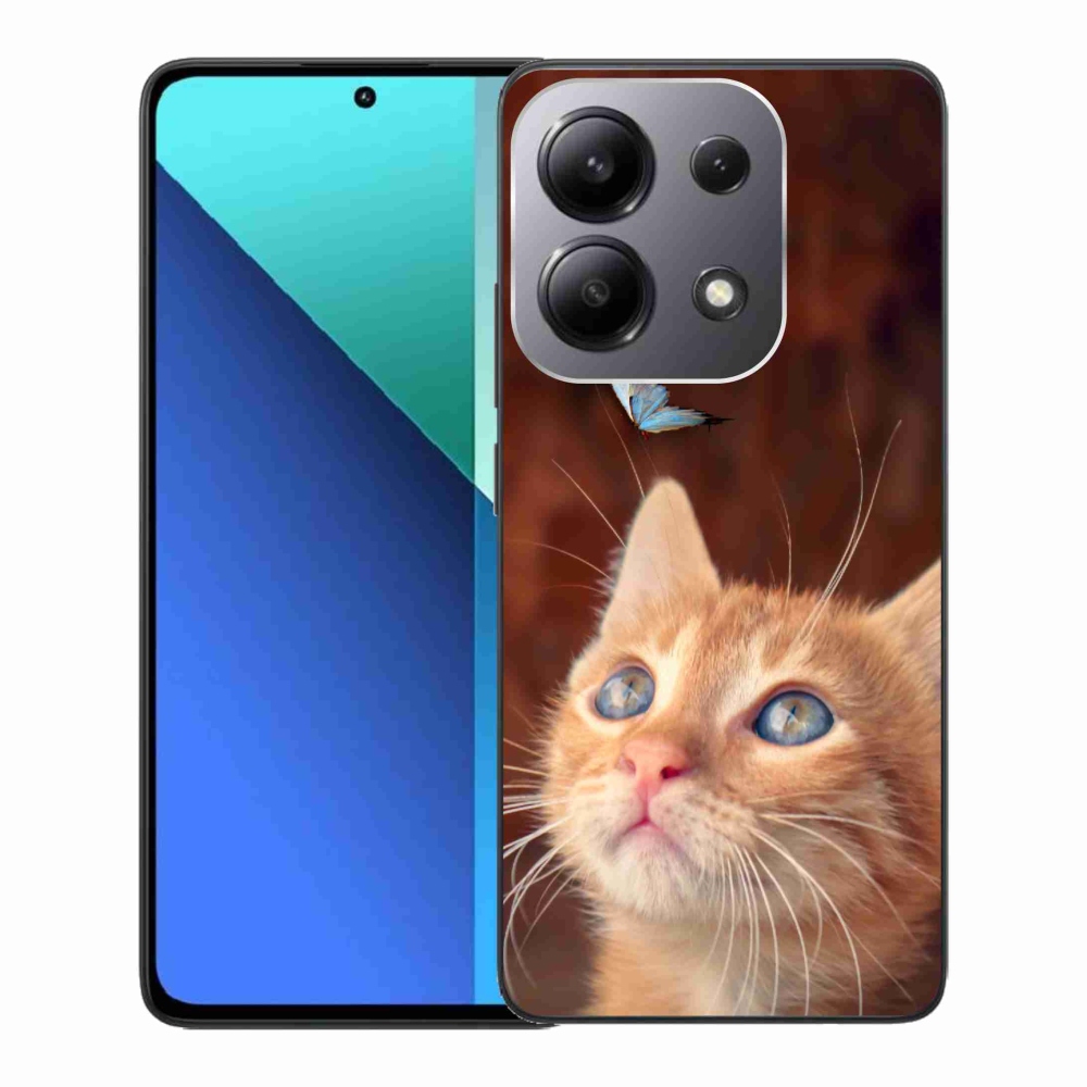 Gél borítás mmCase a Xiaomi Redmi Note 13-hoz - pillangó és cica