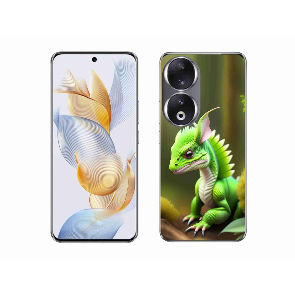 Zselés borítás mmCase a Honor 90-hez - zöld sárkány