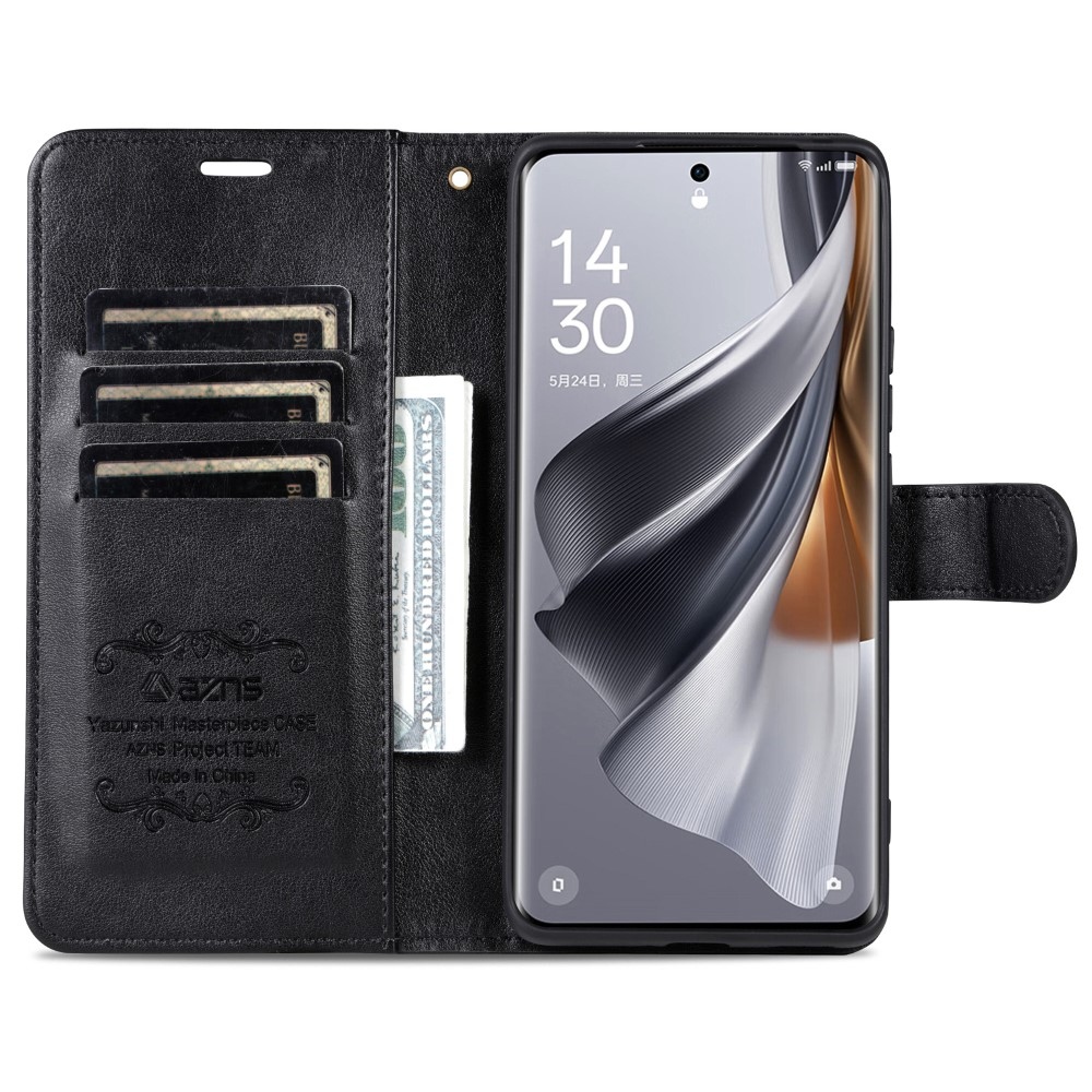 AZNS könyvtáska Huawei Pura 70 Pro-hoz - fekete