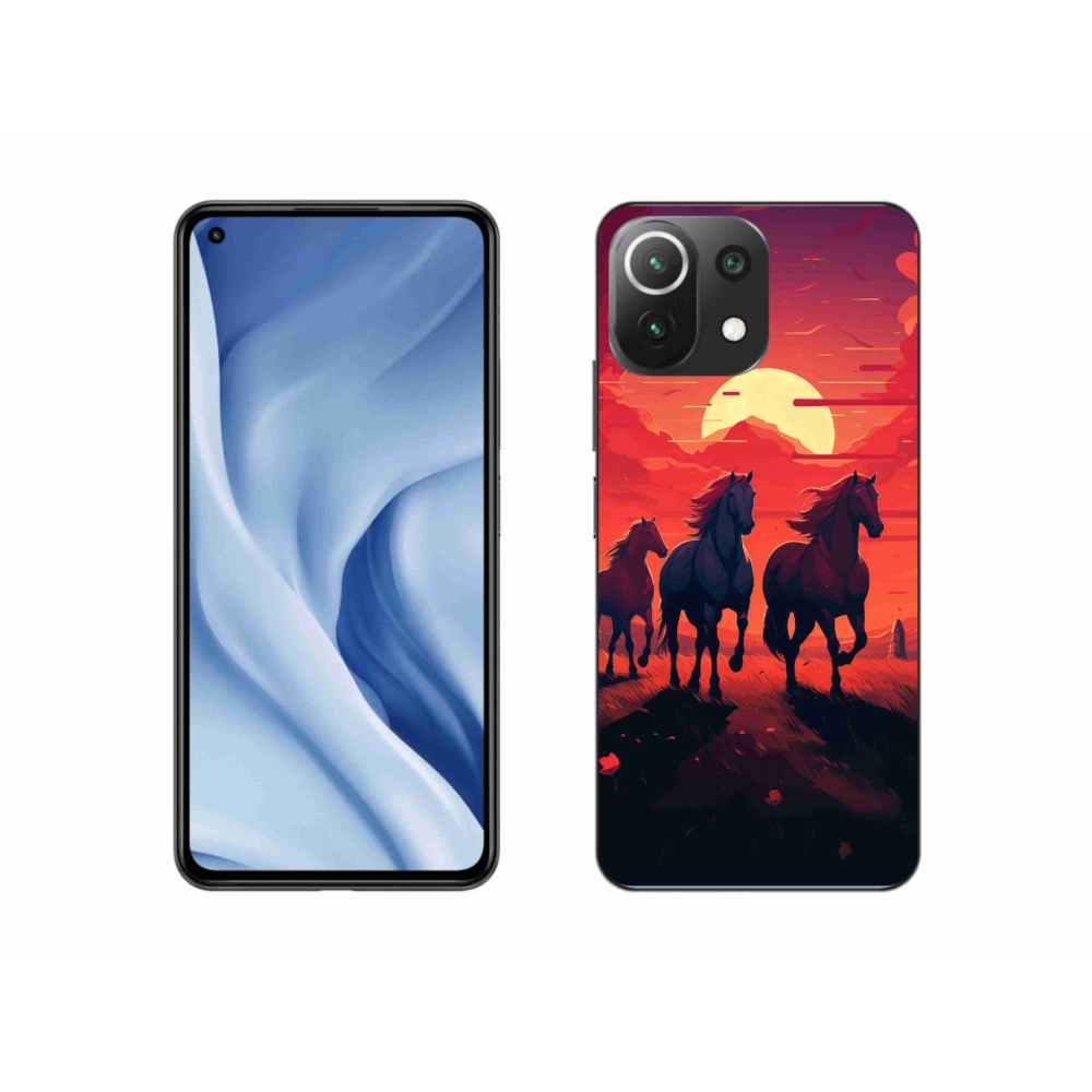 Gélburkolat mmCase a Xiaomi 11 Lite 5G NE - lovak és naplemente