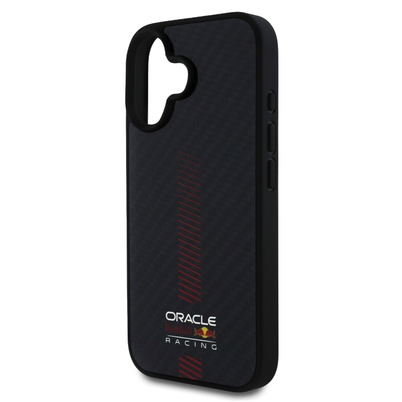 Red Bull Carbon Powerbar MagSafe MagSafe hátlap iPhone 16 Plus készülékhez Fekete