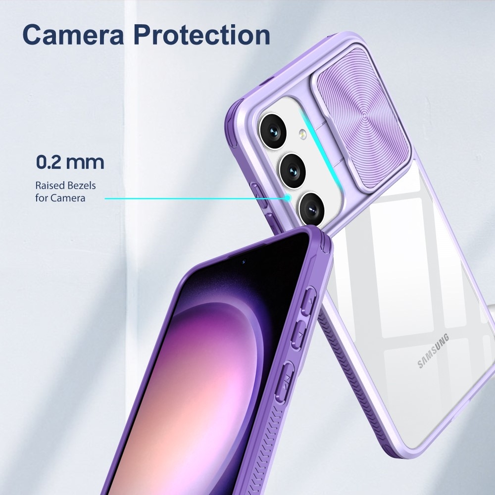 Tartós hátlapi borítás kamerafedéllel Samsung Galaxy S25+ - lila