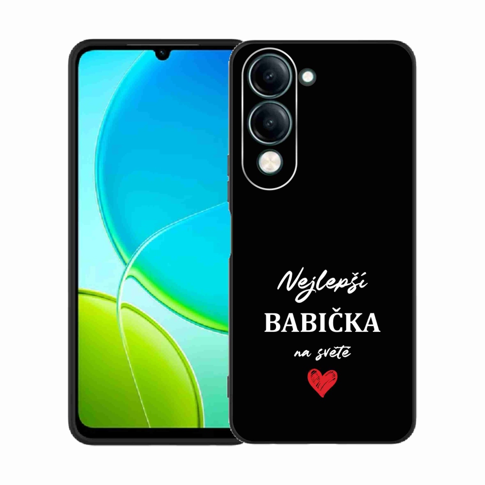 Gél borítás mmCase a Vivo Y29s 5G-n - Legjobb nagyi 1 fekete háttérrel