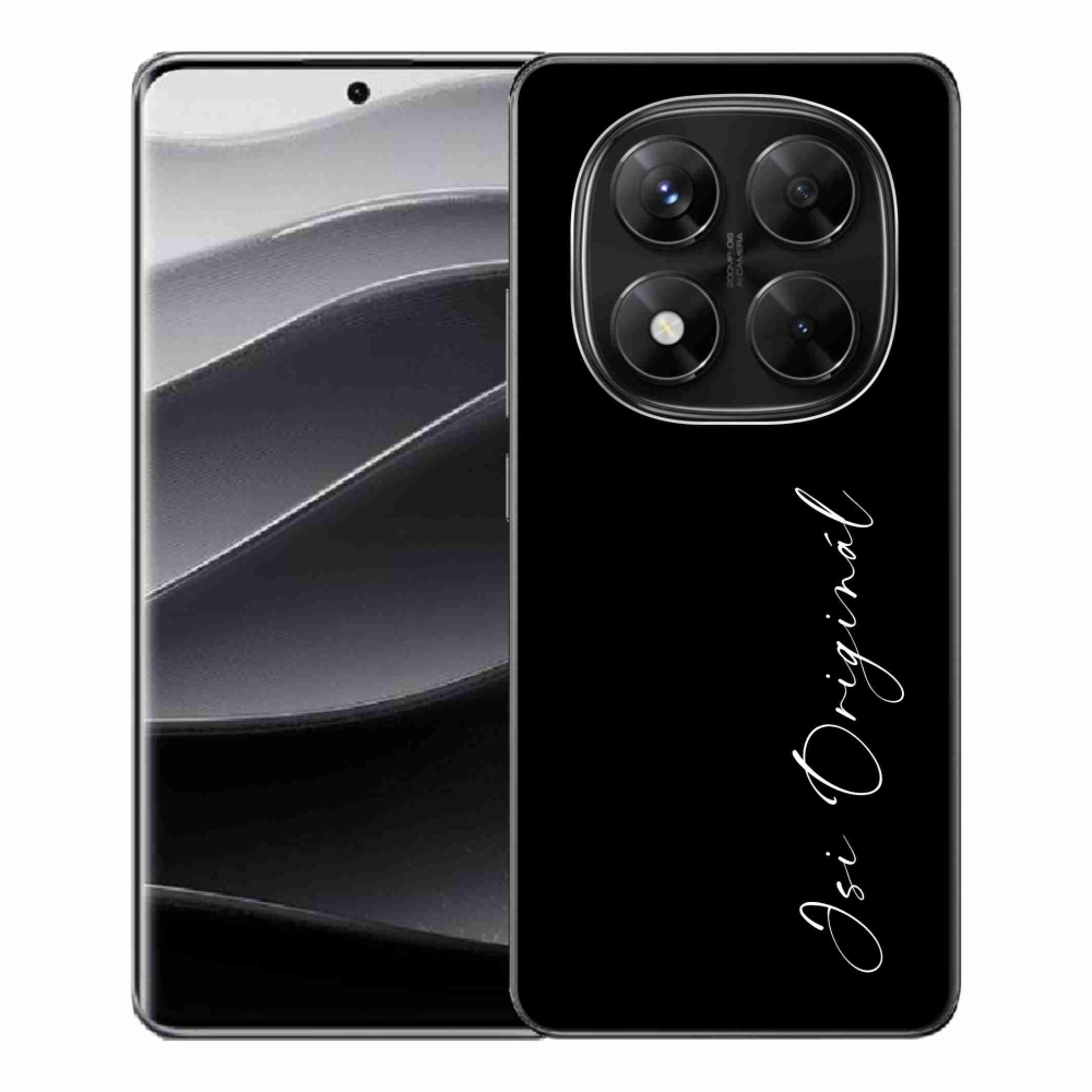 Gél borító mmCase a Xiaomi Redmi Note 14 Pro 5G/Poco X7 5G - te vagy az eredeti fekete háttérrel