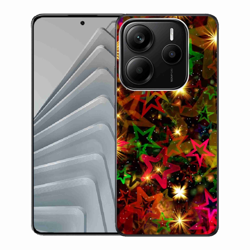Gél borítás mmCase a Xiaomi Redmi Note 14 5G-hez - színes csillagok