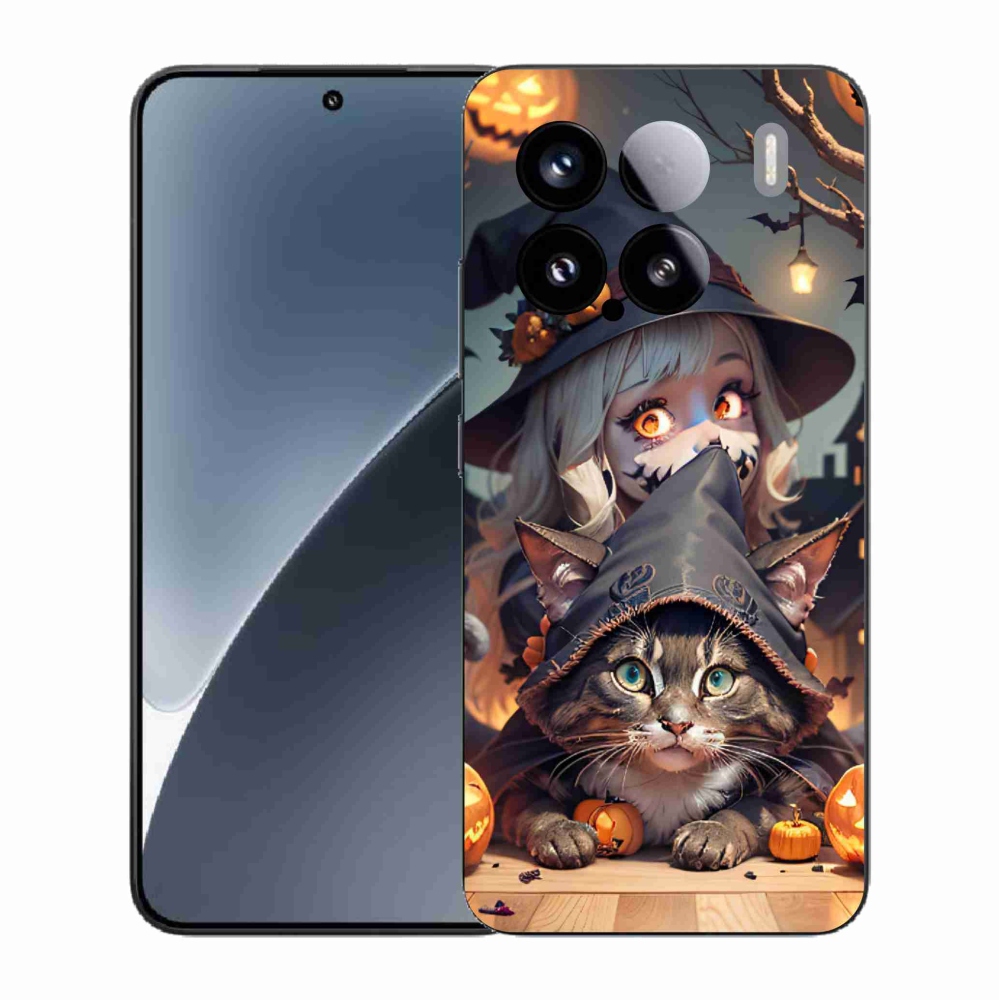Gél borító mmCase a Xiaomi 15-öshöz - boszorkány macskával