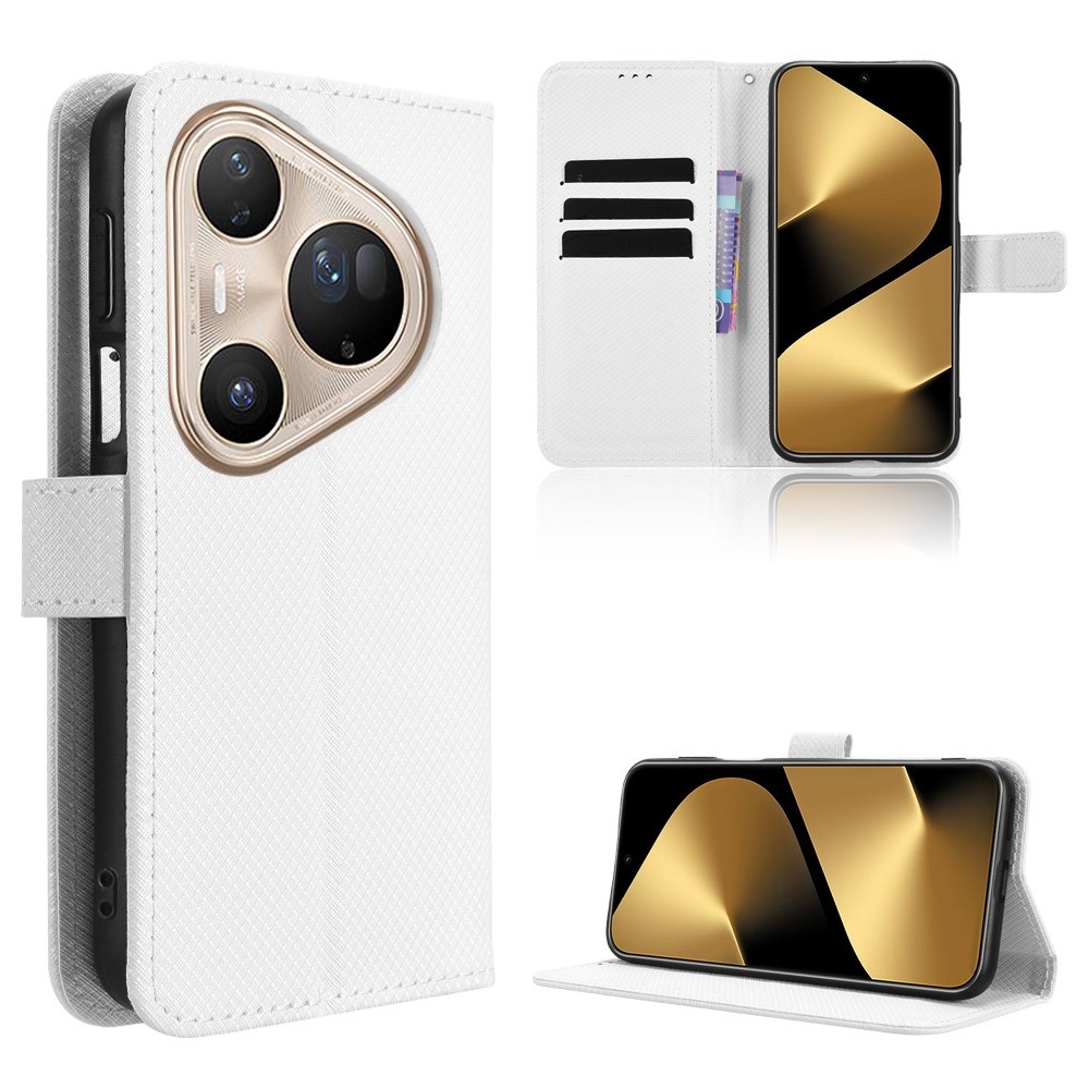 Gyémánt mintás tok Huawei Pura 80 Pro készülékhez - fehér