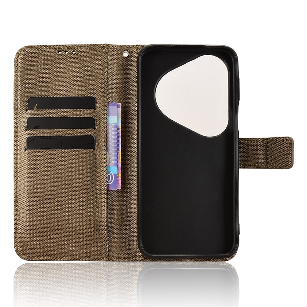 Gyémánt mintás tok Huawei Pura 80 Pro készülékhez - barna