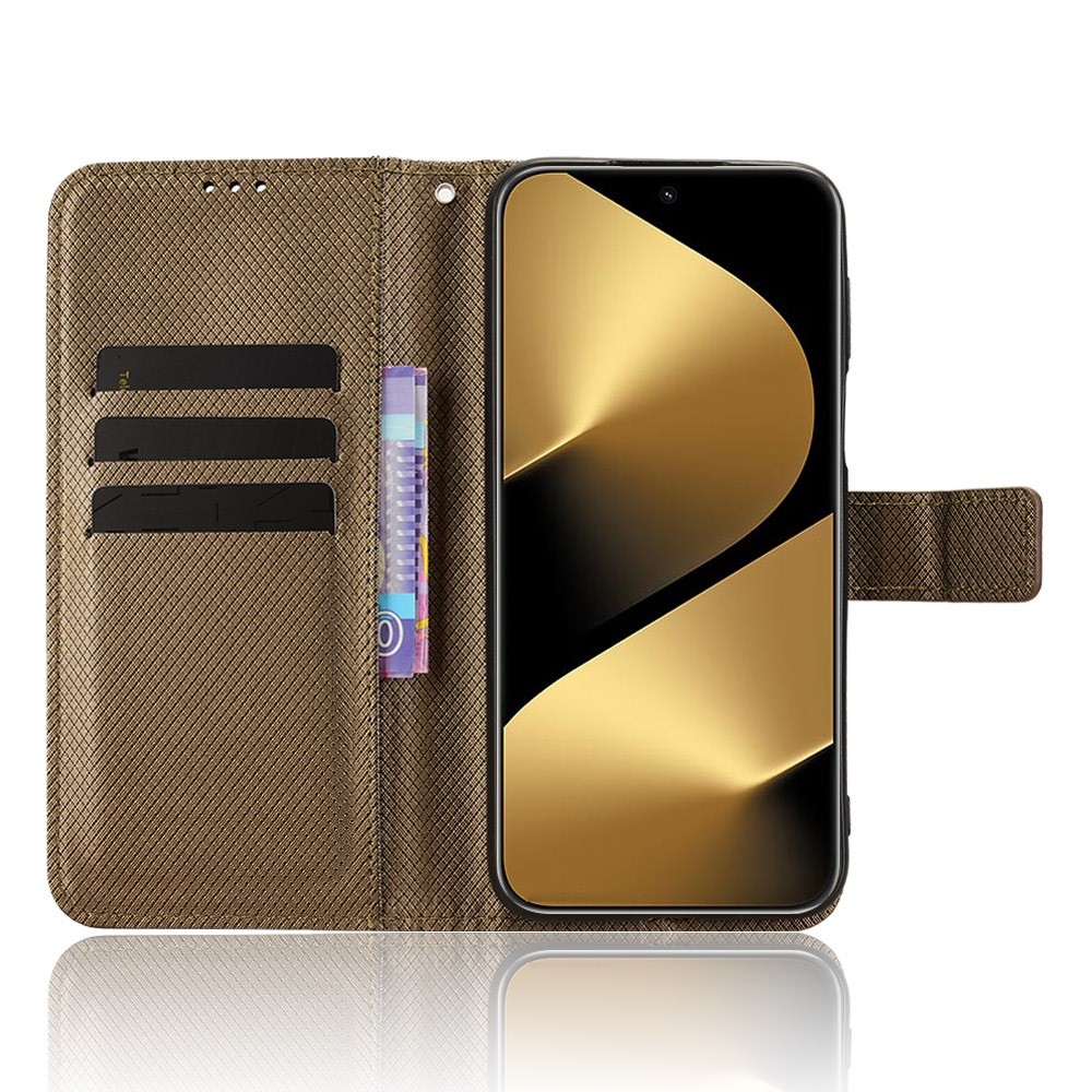 Gyémánt mintás tok Huawei Pura 80 Pro készülékhez - barna