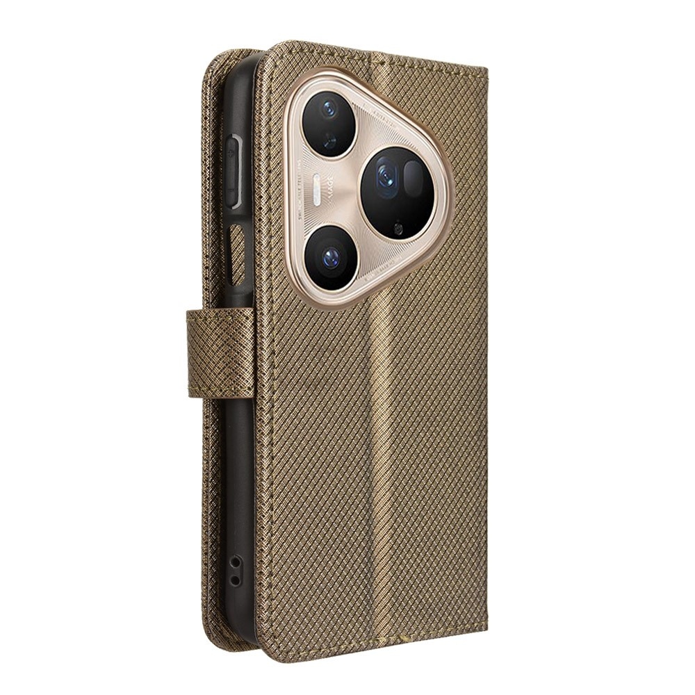 Gyémánt mintás tok Huawei Pura 80 Pro készülékhez - barna