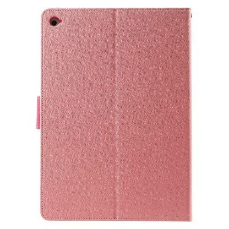 Napló PU bőr tok iPad Air 2 készülékhez - rózsaszín