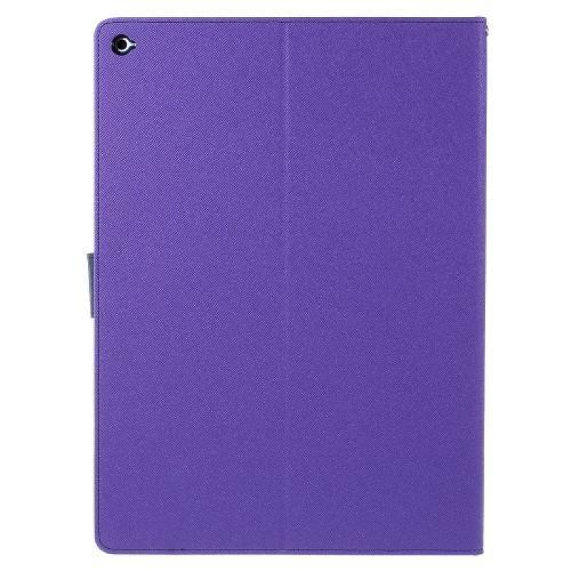 Napló PU bőr tok iPad Pro 12.9 készülékhez - lila