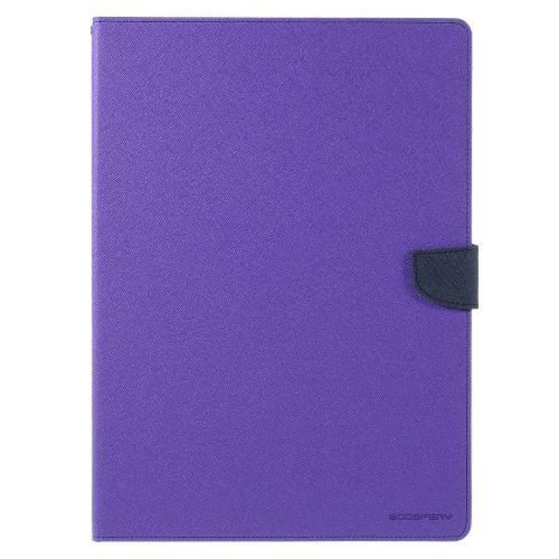 Napló PU bőr tok iPad Pro 12.9 készülékhez - lila