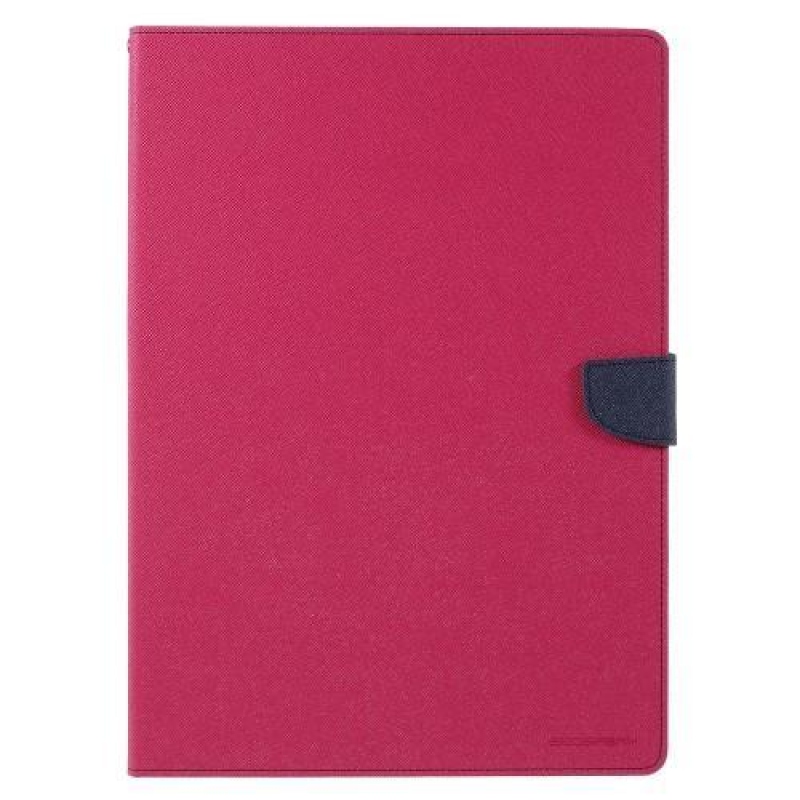 Napló PU bőr tok iPad Pro 12.9 készülékhez - rózsaszín