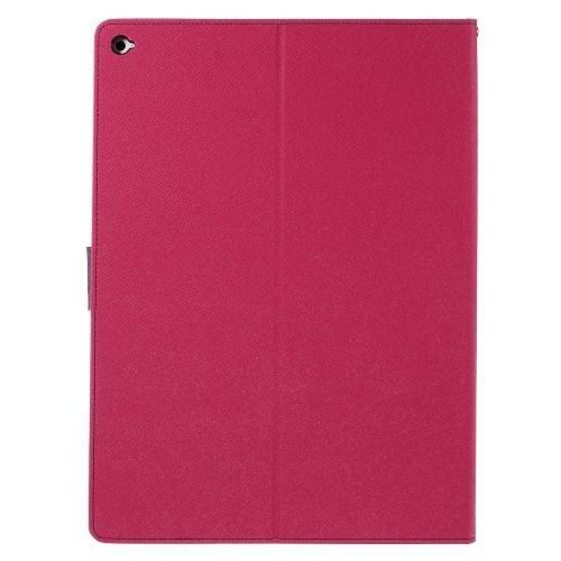 Napló PU bőr tok iPad Pro 12.9 készülékhez - rózsaszín