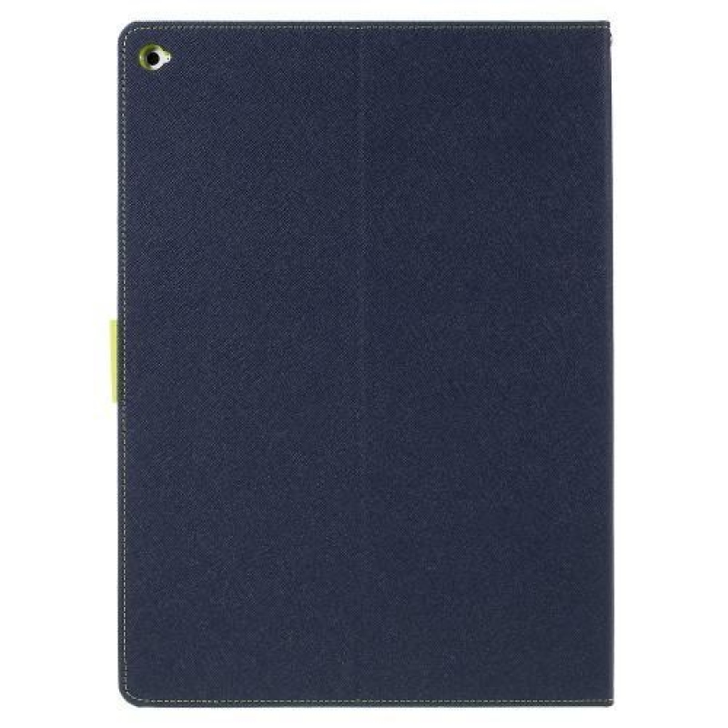 Napló PU bőr tok iPad Pro 12.9 készülékhez - sötétkék