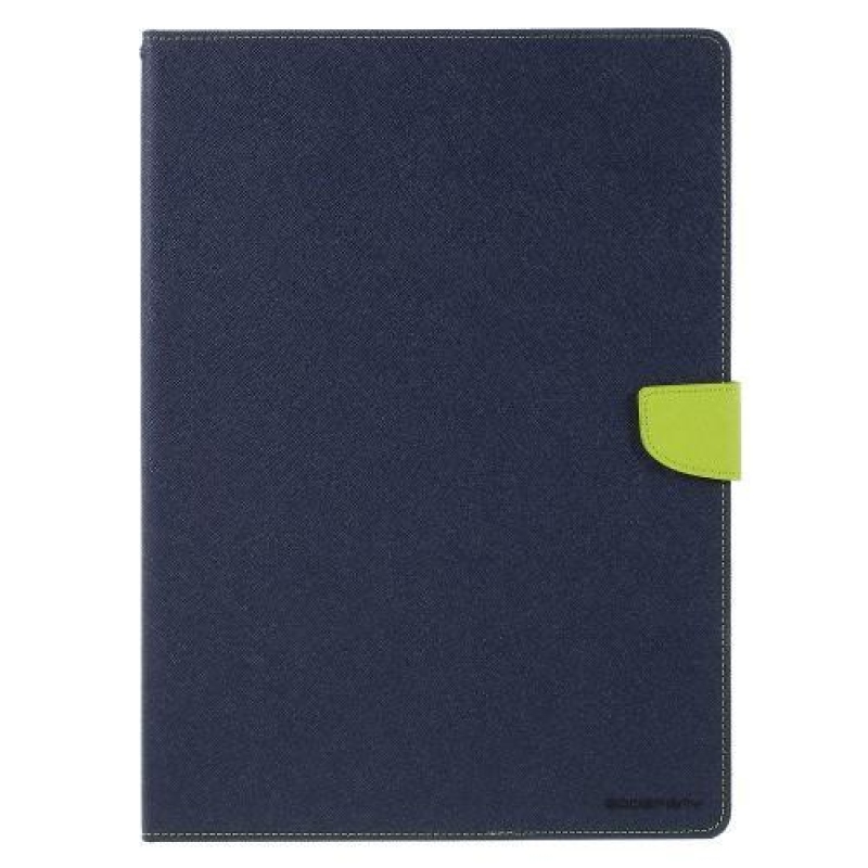 Napló PU bőr tok iPad Pro 12.9 készülékhez - sötétkék