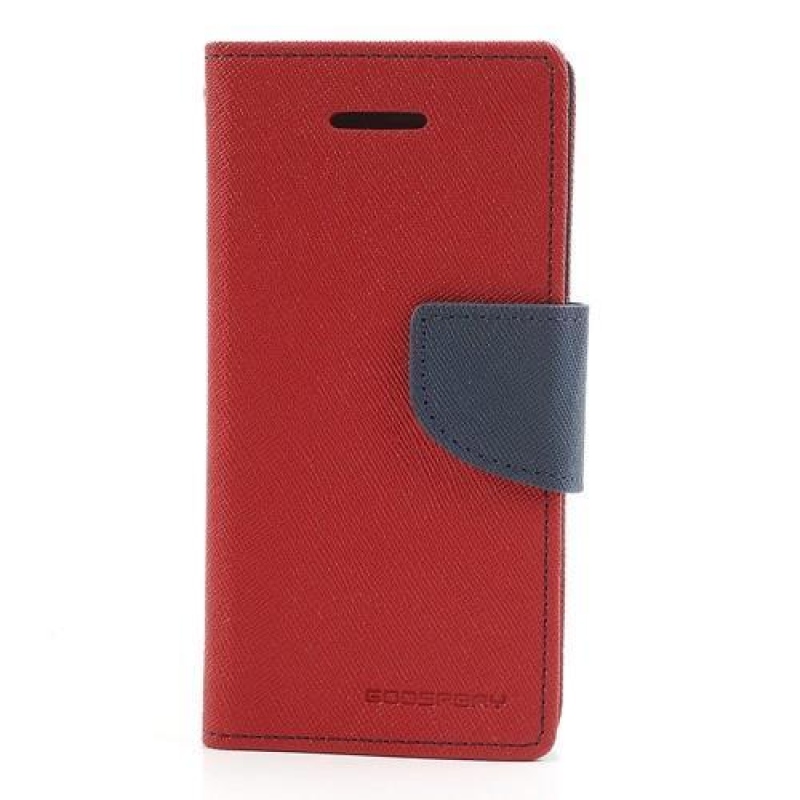 Napló PU bőr tok iPhone 5C készülékhez - piros