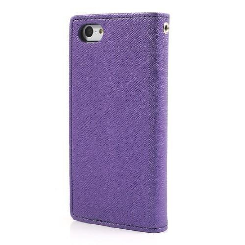 Napló PU bőr tok iPhone 5C készülékhez - lila