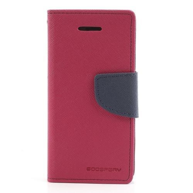 Napló PU bőr tok iPhone 5C készülékhez - rózsaszínű