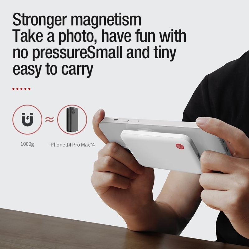 Nillkin NKT21 PowerStone mágneses Powerbank 5000mAh 15W Fekete NKT21 PowerStone mágneses Powerbank 5000mAh 15W Fekete
