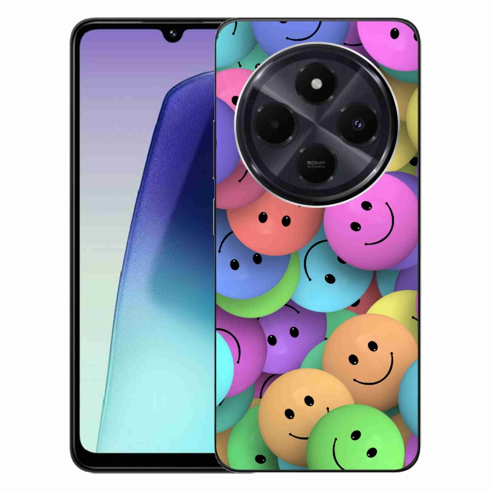 Gél borító mmCase a Xiaomi Redmi 14C/Poco C75-hez - színes smiley-kkal