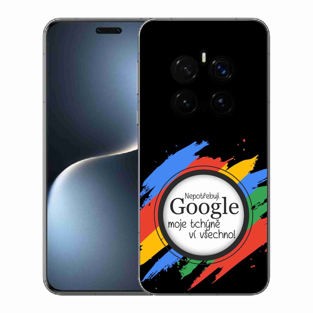 Gél borítás mmCase a Honor Magic 7 Pro 5G-n - anyós tudja, hogy minden fekete háttérrel rendelkezik