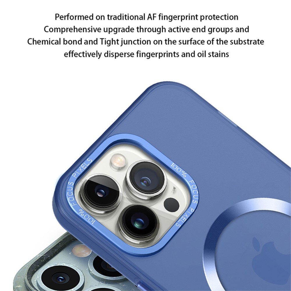Gumi zselés tok MagSafe támogatással iPhone 15 Pro Max készülékhez - kék
