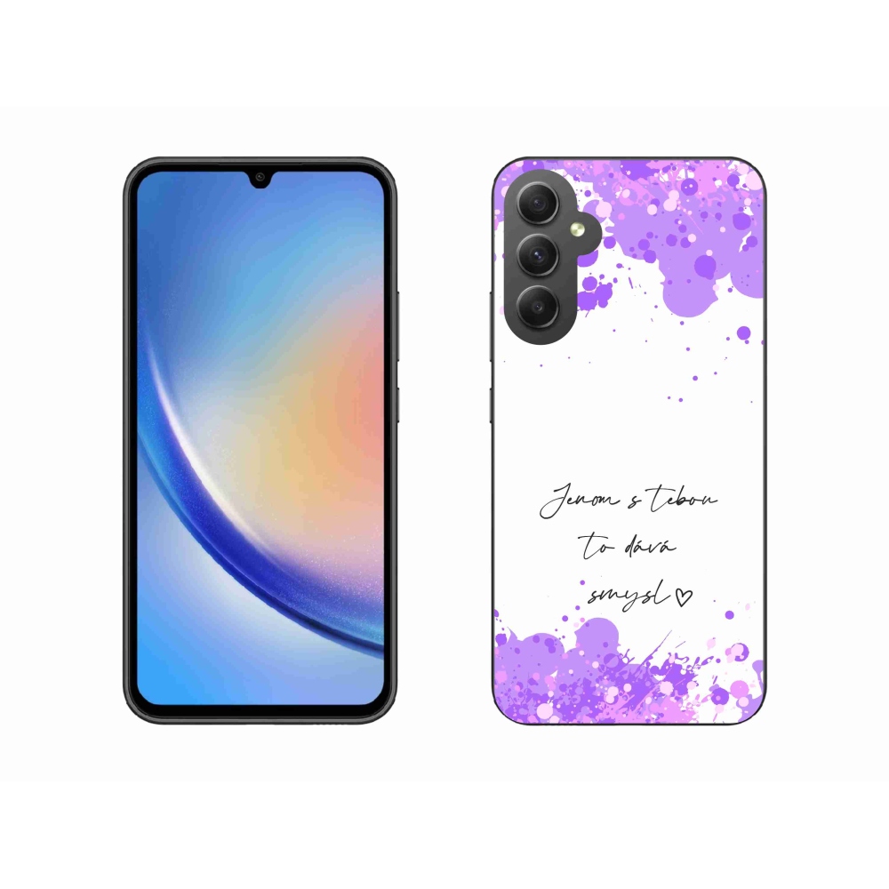 Gél borító mmCase Samsung Galaxy A34 5G - szerelem szöveg fehér háttérrel