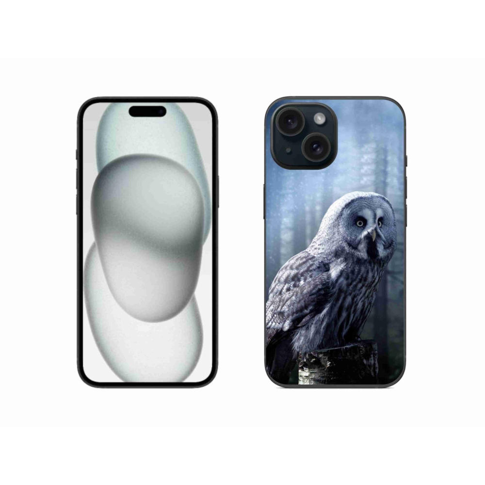 Zselés borítás mmCase iPhone 15 készülékhez - bagoly