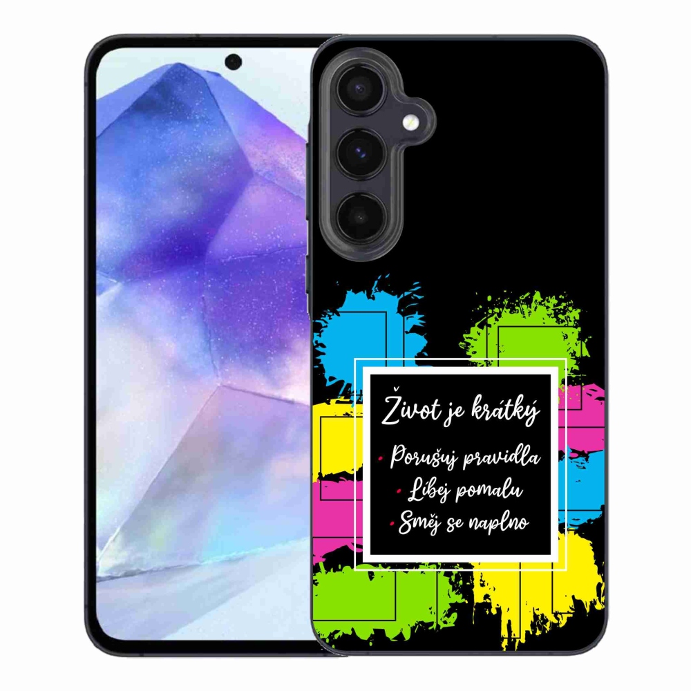 Gél borítás mmCase Samsung Galaxy A55 5G - idézet 5 fekete háttér